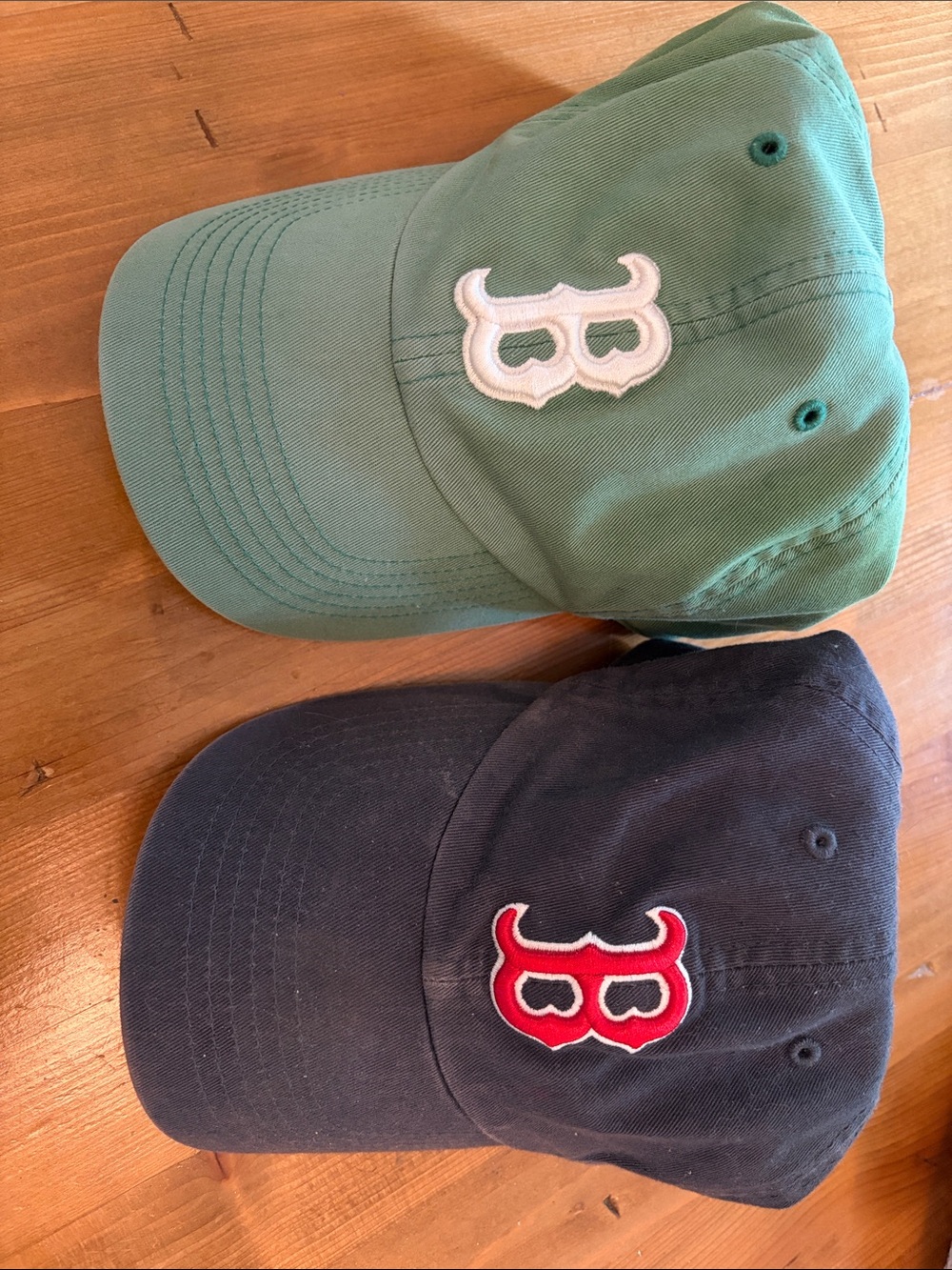 Boston Red Sox Baseball Cap with Embroidered 'B' Logo - Green and Navy